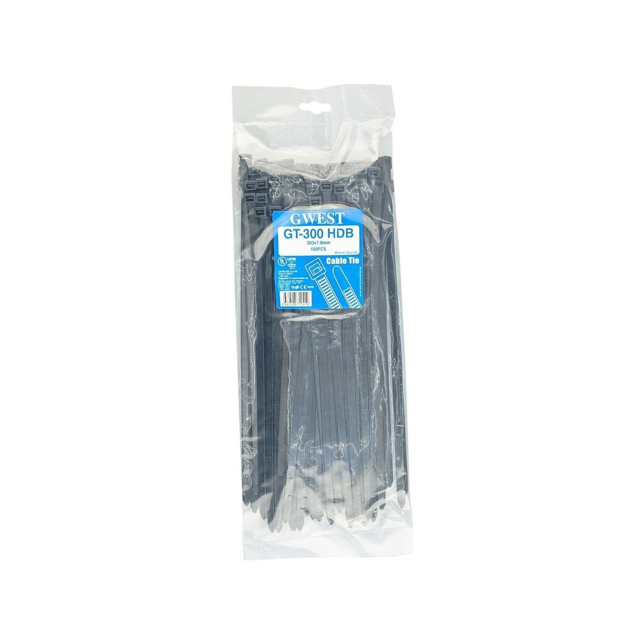 Gwest 300x7,6mm Siyah Kablo Bağı 100 Adet GT 300 HDB