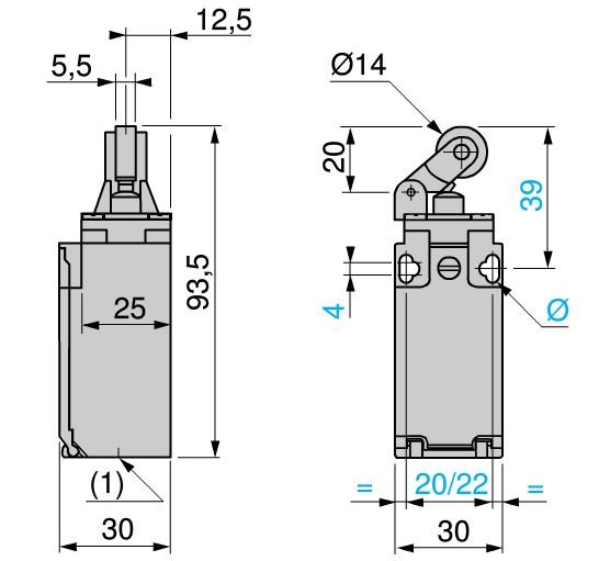 xckp2121p16 Kollu Makaralı, Ani Hreketli Limit Switch