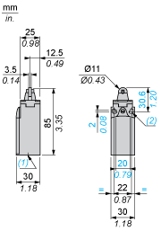 XCKN2102P20 Nihayet Şalteri Optimum Plastik