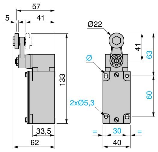 XCKJ10513 Hareketli Kollu Metal Makaralı Limit Siviç