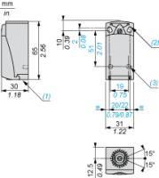 XCKP2145P16 Ayarlanabilir Kollu Makaralı Limit Switch