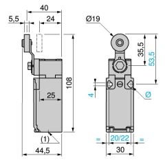 XCKP2118P16 Açısal Hareketli Makaralı Kollu Limit Switch