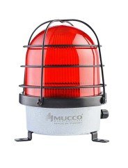 Buzzerlı Kafesli Çakar Döküm Tepe Lambası 12-24V AC/DC SNT-D12513-B-KFS Kırmızı