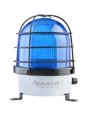 Buzzerlı Kafesli Çakar Döküm Tepe Lambası 12-24V AC/DC SNT-D12513-B-KFS Mavi