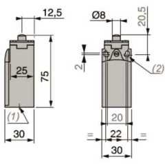XCKN2110P20 Nihayet Şalteri Optimum Plastik