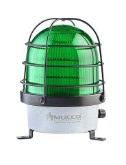 Buzzerlı Kafesli Çakar Döküm Tepe Lambası 85-260V AC/DC SNT-D12522-B-KFS Yeşil