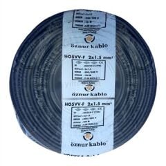 Öznur 2x1,5 mm TTR Kablo-100m (SİYAH)