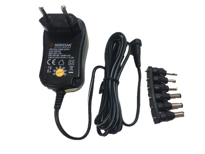 MTU-12KM 3-12 Volt 1 Amper Kademe Ayarlı Adaptör