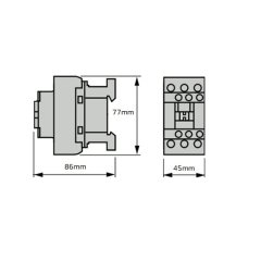 LC1D32M7 32A (15 KW) 220VAC Bobinli Trifaze Güç Kontaktörü