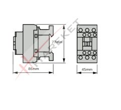 LC1D25B7 25A (11 KW) 24V AC Bobinli Trifaze Güç Kontaktörü