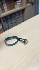 J10-150QL-GRD 10mm Metal Sinyal Lambası 15cm Kablolu 6-24V DC Çift Renk Yeşil-Kırmızı