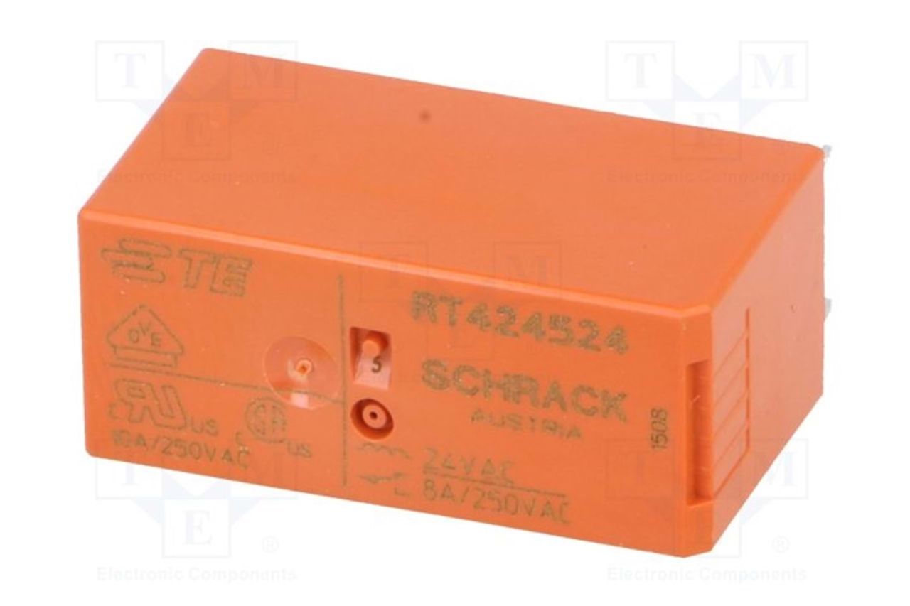 RT424524 (024 VAC 2 C/O 08A PCB RÖLE 8 PIN)