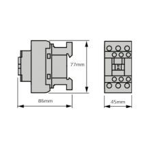 LC1D09M7 9A (4 KW) 220V AC Bobinli Trifaze Güç Kontaktörü