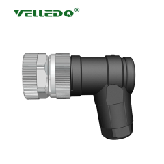 M8-F04S - M8 4 Pin Dişi 90° Açılı Konnektör - Velledq