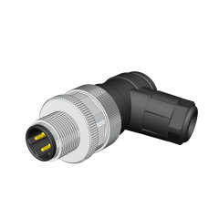 M12 D Code 5 Pin Erkek Açılı 90° Konnektör - Velledq M12-DM05S