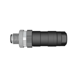 M12 B Code 5 Pin Erkek Düz Konnektör - Velledq M12-BM05T