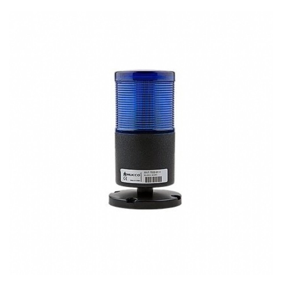1 Katlı Sabit - Buzzer Kolon Işık 24v DC SNT-7024-SB1 Mavi