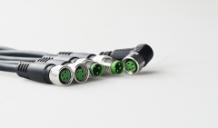M8 4 Pin Dişi 90° Açılı 5 Mt. Kablolu Konnektör - Sensör Kablosu Velledq M8-F04S-5.0PVC/BK