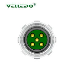 M12 5 Pin Dişi Düz 5 Mt. Kablolu Konnektör - Sensör Kablosu Velledq M12-F05T-5.0PVC/BK