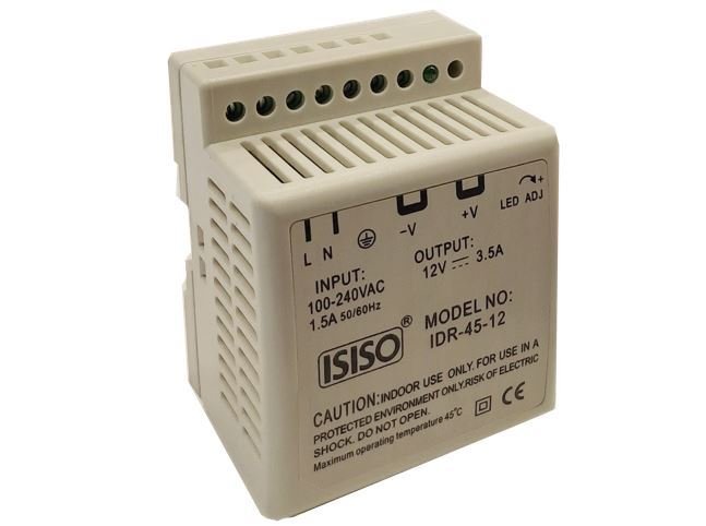 ISISO 45w 12v DC 3.5a Raya Montajlı Güç Kaynağı