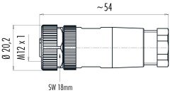 M12 8 Pinli Dişi Konnektör, Binder 99 0486 12 08