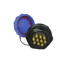 SP2912/S10 10 Pinli Dişi IP68 Plastik Panel Tipi Konnektör Weipu