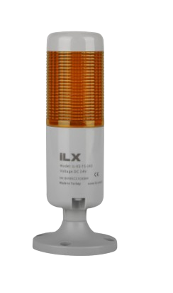 1 Katlı Flaşör Yanar Sesli Işıklı Kolon - 24V DC | İL-XFB-T5-241