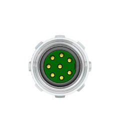M12 8 Pin Dişi Düz 5 Mt. Kablolu Konnektör - Sensör Kablosu Velledq M12-F08T-5.0PVC/BK