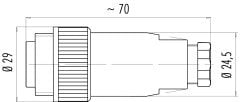 99 4221 00 04 Binder IP67 4 Pin Erkek Konnektör