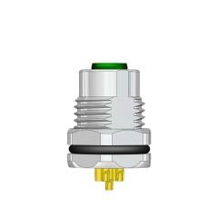 M12 Panel Tip 5 Pinli Dişi Konnektör Önden Somunlu FLH-M12-F05(M16)-HB