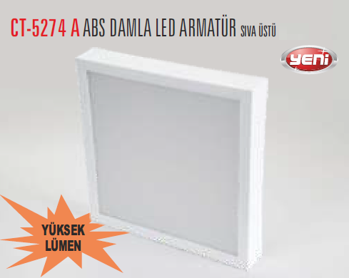 Cata 30W Sıva Üstü ABS Damla Led Armatür CT-5274A