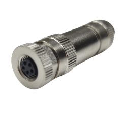 M8 5 Pin Dişi Seyyar B Code Metal Konnektör | M8P-BF05T