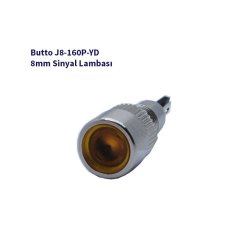 8mm Çıkık Kafalı Sinyal Lambası Sarı J8-160P-YD