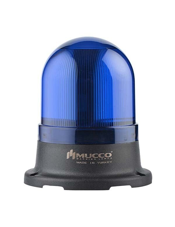 Ledli Tepe Lambası Döner Buzzer 220V AC SNT-725-DB Mavi