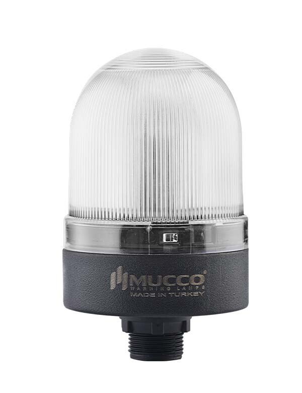 Flaşör Somun Bağlantılı Tepe Lambası 220V AC SNT-S725-F Beyaz