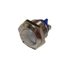 16 mm Işıksız Düz Kafa Yaylı Çelik Buton EJ16-211A
