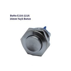 16 mm Işıksız Çıkık Kafa Yaylı Çelik Buton EJ16-221A