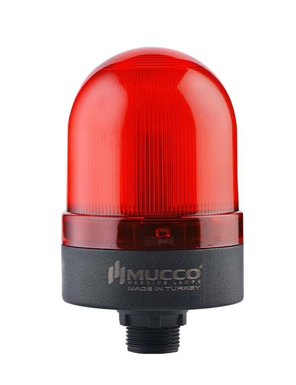 Çakar Buzzer Somun Bağlantılı Tepe Lambası 220V AC SNT-S725-CB Kırmızı