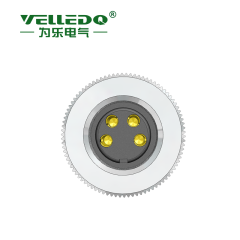M8-F04T - M8 4 Pin Dişi Düz Konnektör - Velledq