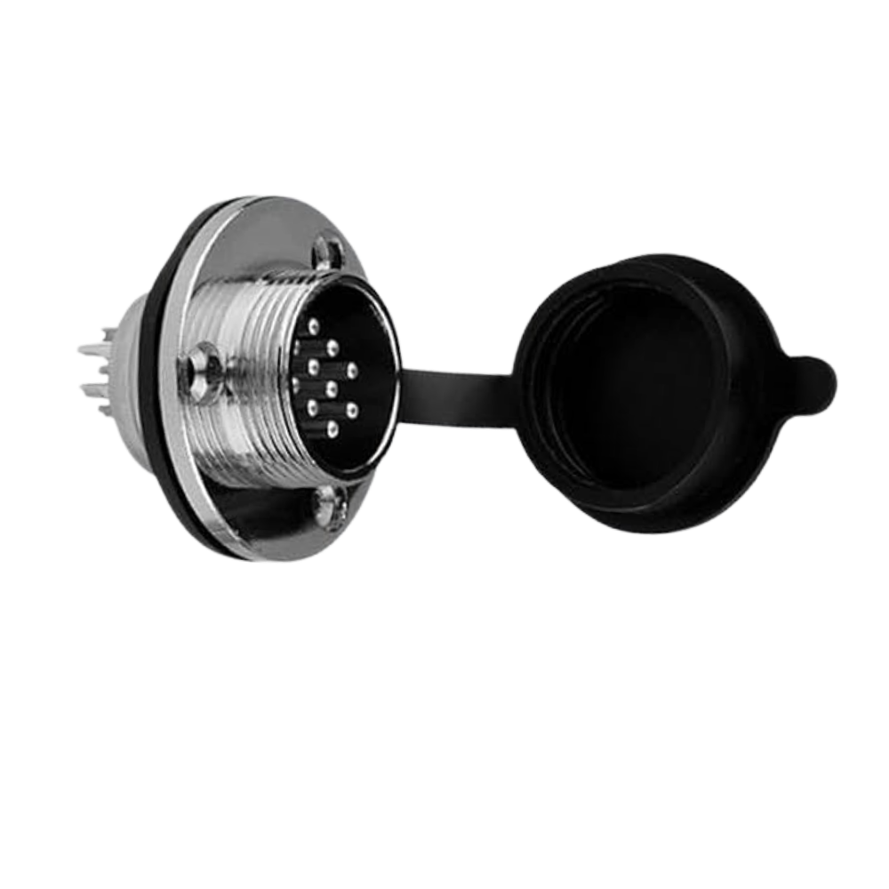 GX20-10B Panel Tipi Erkek Havacılık Konnektörü - 20mm 10A Yuvarlak Metal Soket