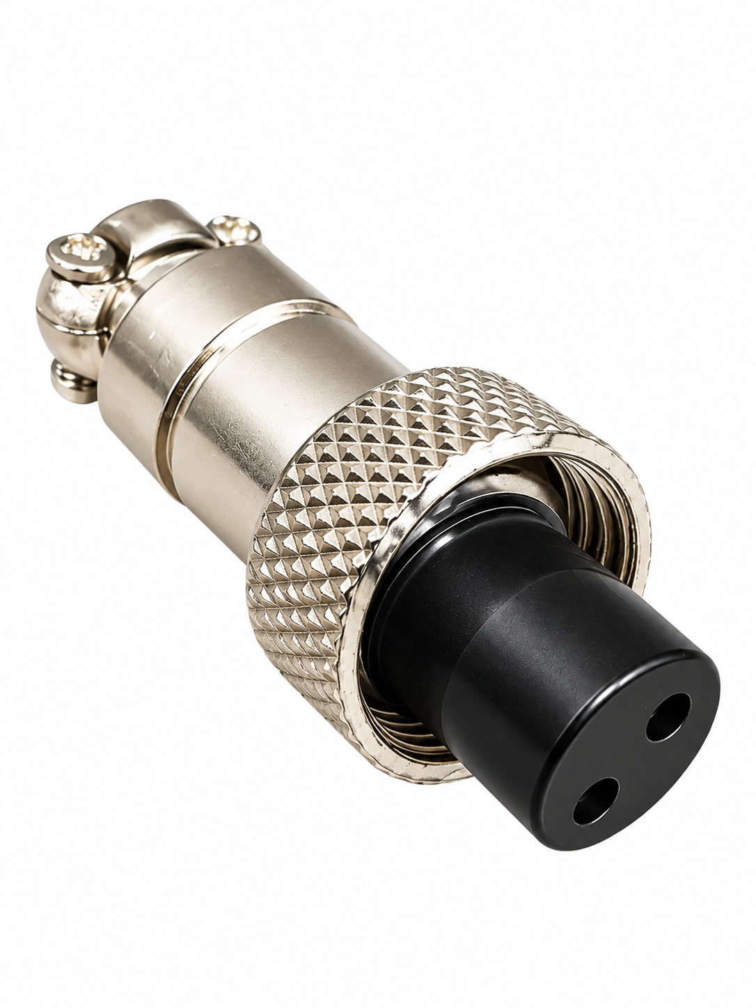 GX12-2A Yuvarlak Dişi Seyyar Metal Soket (2 Pin) (Mayk) | 12M-2A | 10'lu Paket
