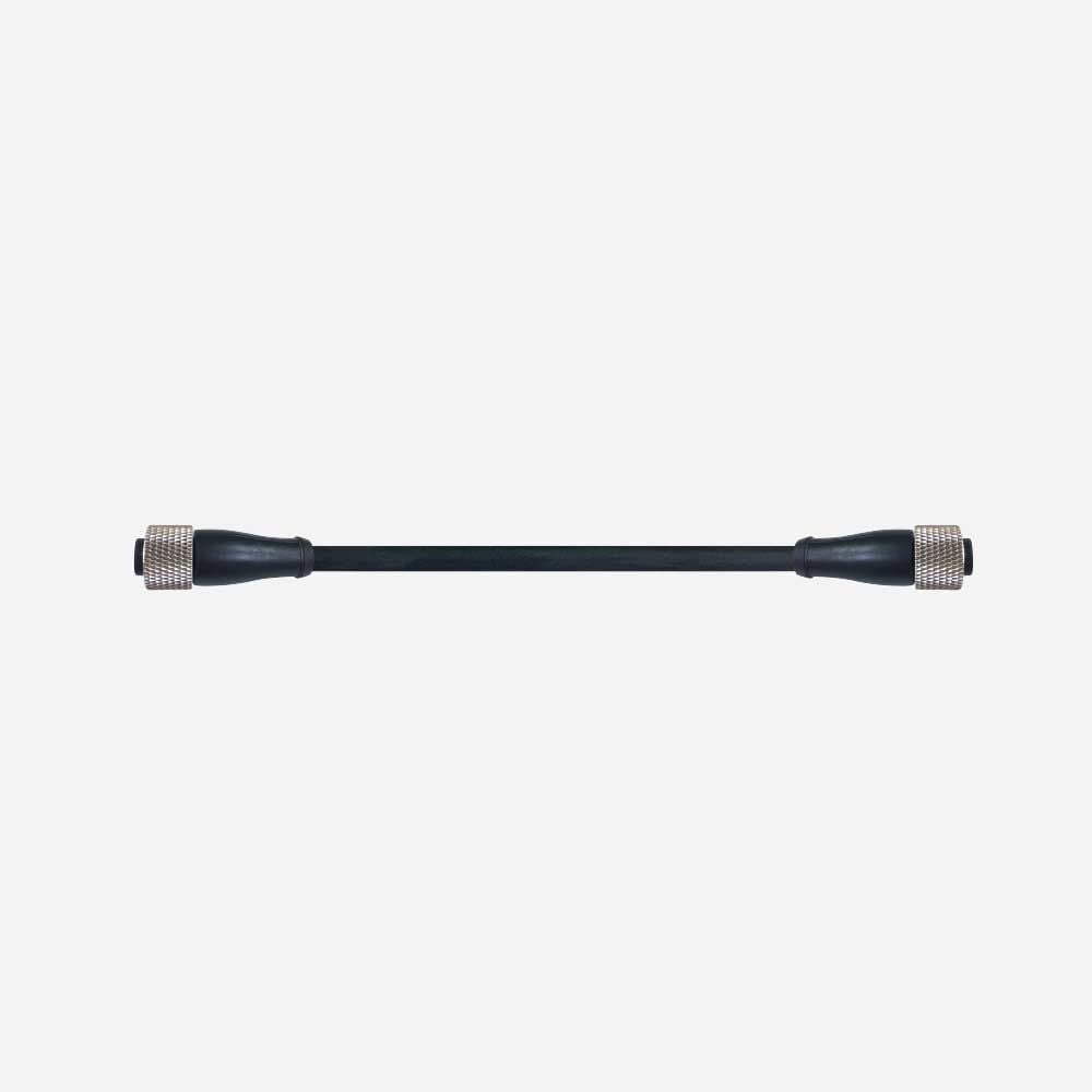 M12 4 PİN DİŞİ / ERKEK Çift Taraflı 5 Metre Kablolu Konnektör M12-F04T/M12-M04T-5.0PVC/BK