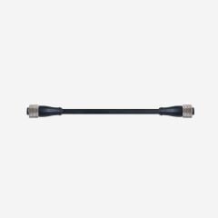 M12 4 PİN DİŞİ / ERKEK Çift Taraflı 5 Metre Kablolu Konnektör M12-F04T/M12-M04T-5.0PVC/BK