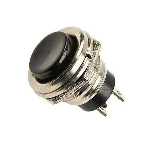 16mm Siyah Yaylı Push Buton – Anlık Basmalı Buton | PBS26 | Hareket Otomasyon