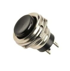 16mm Siyah Yaylı Push Buton – Anlık Basmalı Buton | PBS26 | Hareket Otomasyon