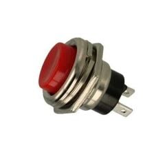 16mm Kırmızı Yaylı Push Buton – Anlık Basmalı Buton | PBS26 | Hareket Otomasyon