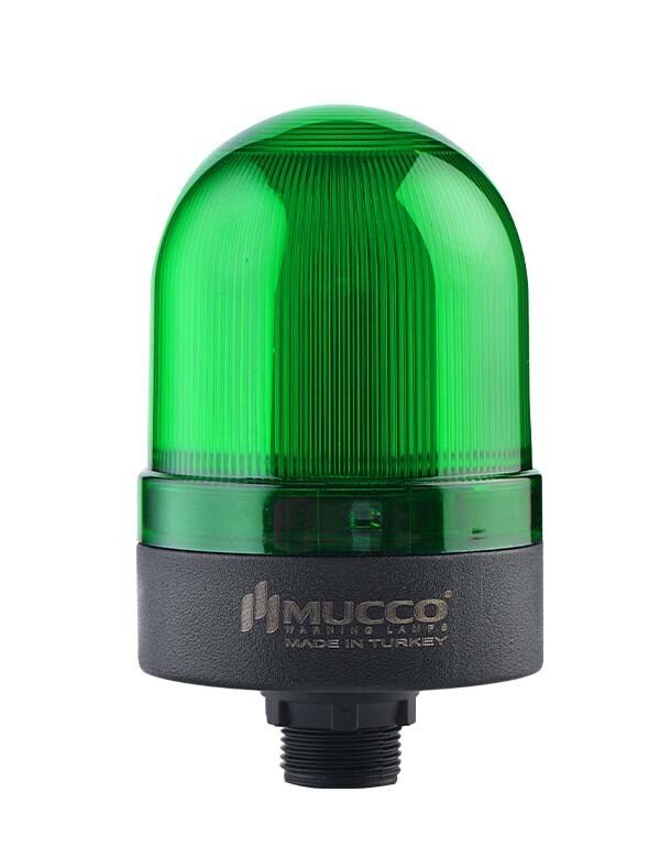 Döner Buzzer Somun Bağlantılı Tepe Lambası 220V AC SNT-S725-DB Yeşil