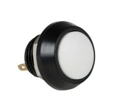 12mm Beyaz Push Buton – Anlık Basmalı Buton | PBS-33B | Hareket Otomasyon