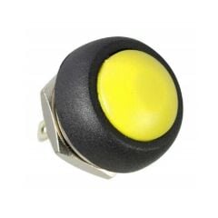 12mm Sarı Push Buton – Anlık Basmalı Buton | PBS-33B | Hareket Otomasyon