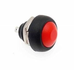 12mm Kırmızı Push Buton – Anlık Basmalı Buton | PBS-33B | Hareket Otomasyon